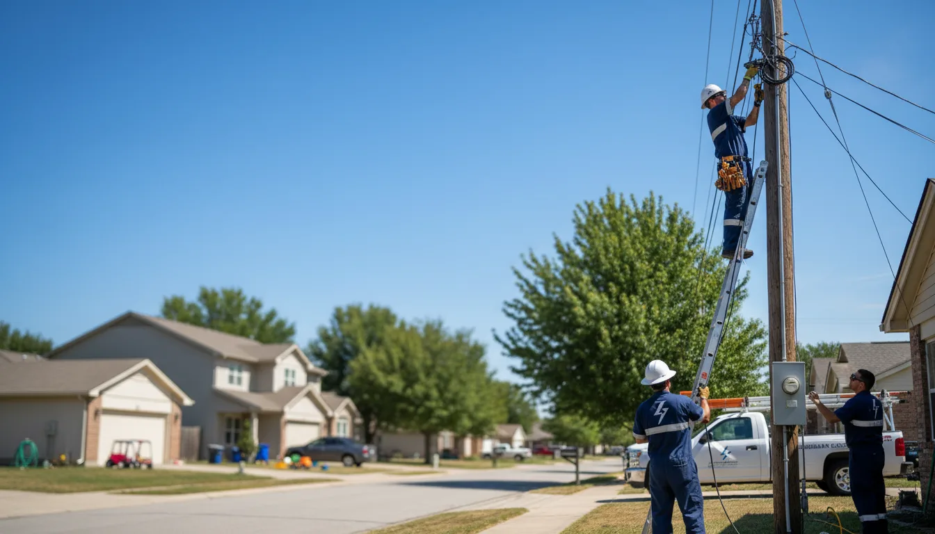 Residential electrician providing installation services in Melvin, TX